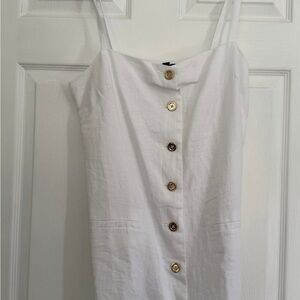 J. Crew White Linen Mini Dress
